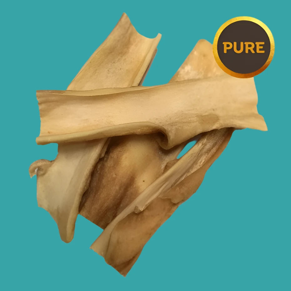 Beef Bully Chews Regular Size Natural and Gently Dried. Fully Digestible