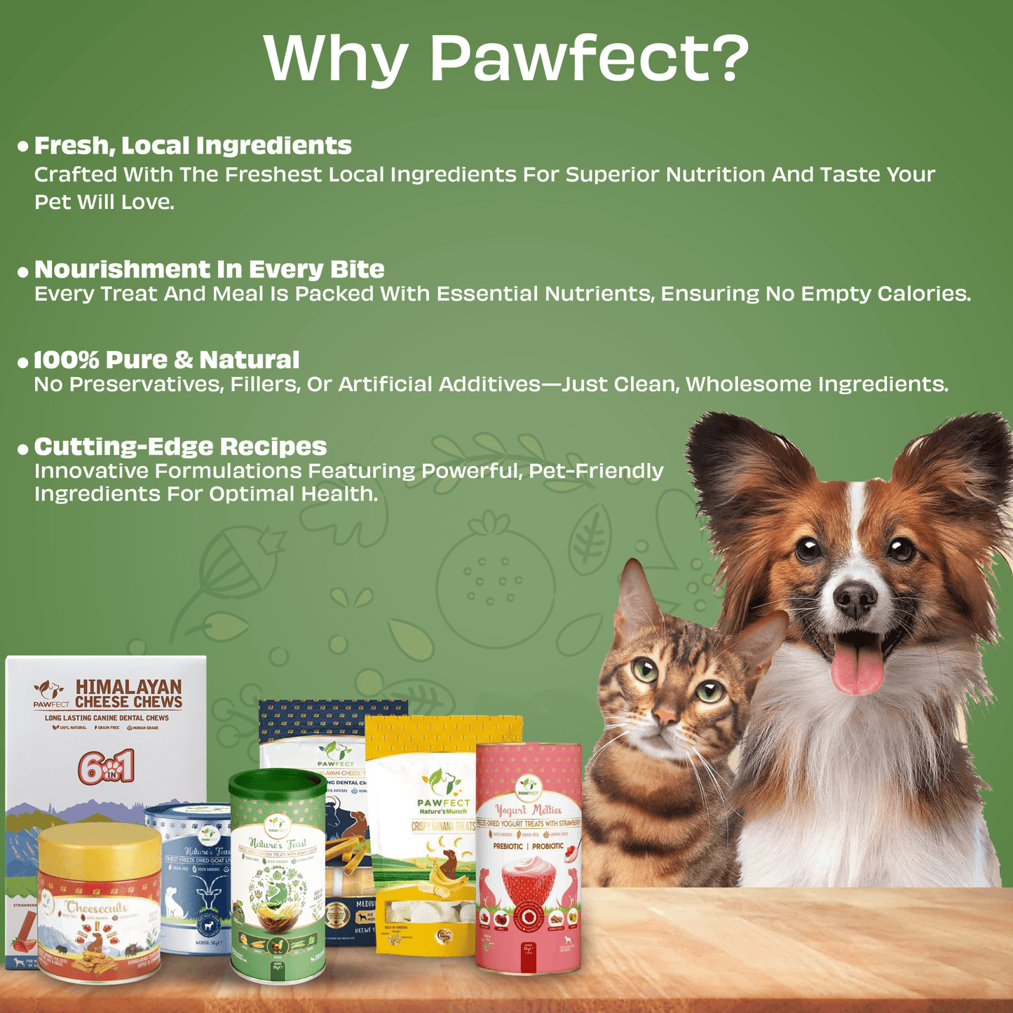 Pawfect Foods - Pawfect Nature's Feast Freeze-Dried Dog Treat - Chicken with Asian Greens - 50g
