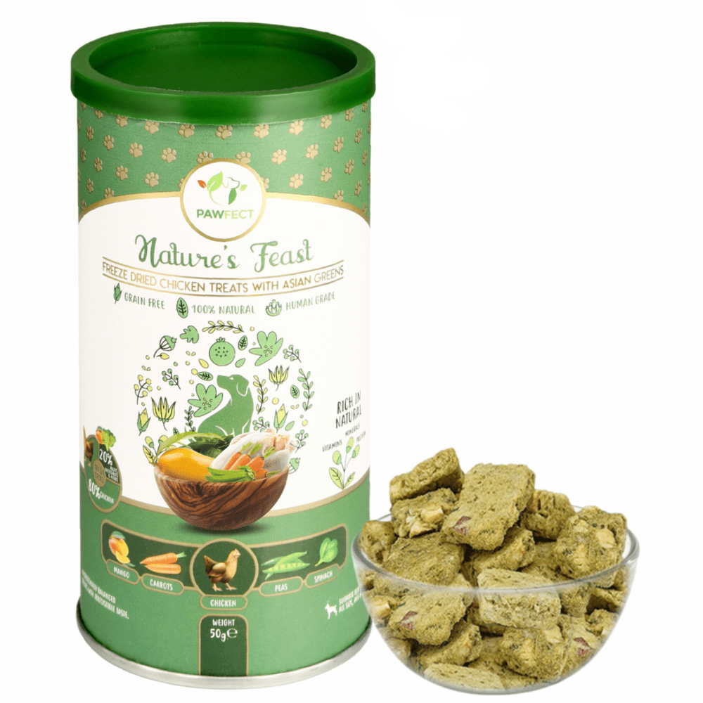 Pawfect Foods - Pawfect Nature's Feast Freeze-Dried Dog Treat - Chicken with Asian Greens - 50g