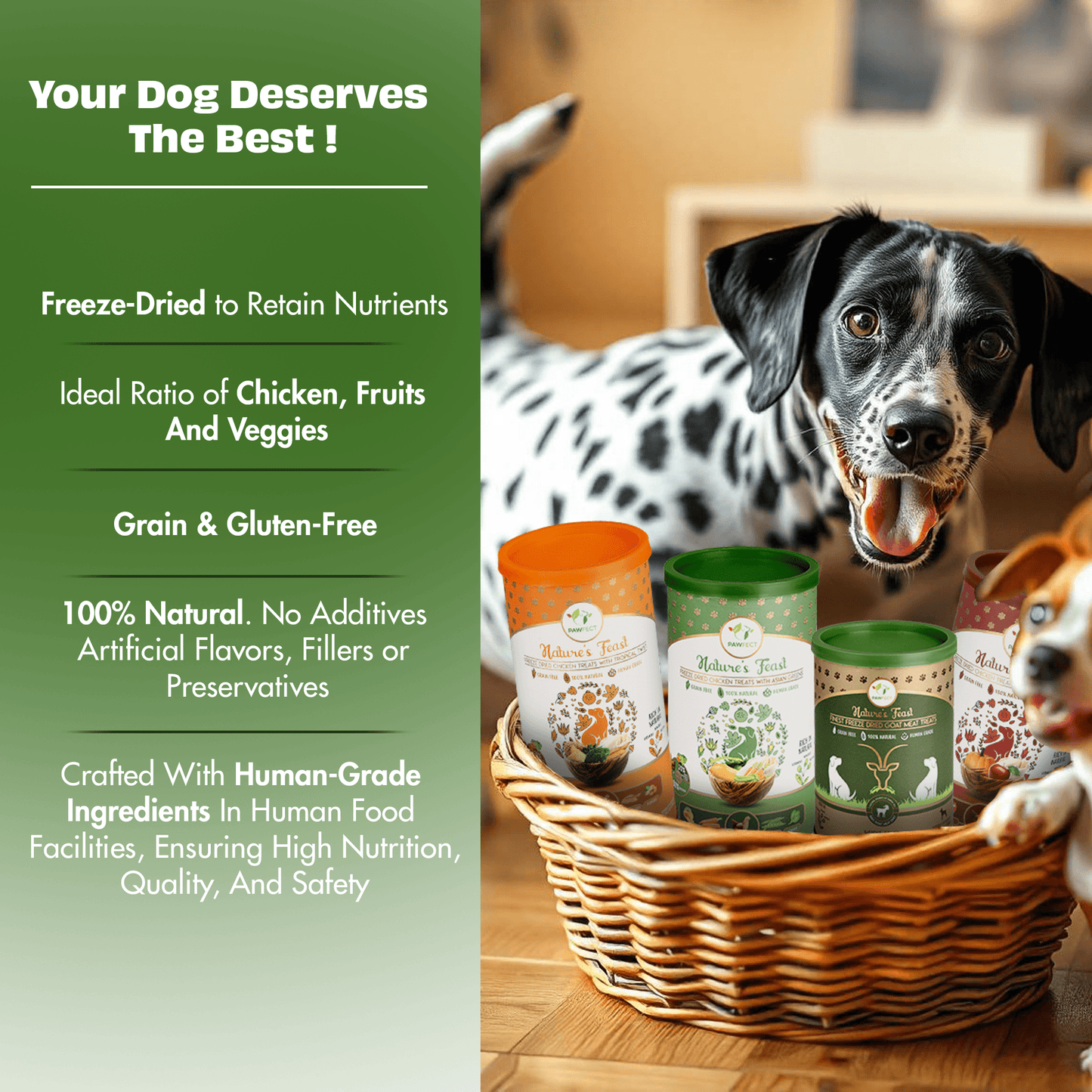 Pawfect Foods - Pawfect Nature's Feast Freeze-Dried Dog Treat - Chicken with Asian Greens - 50g