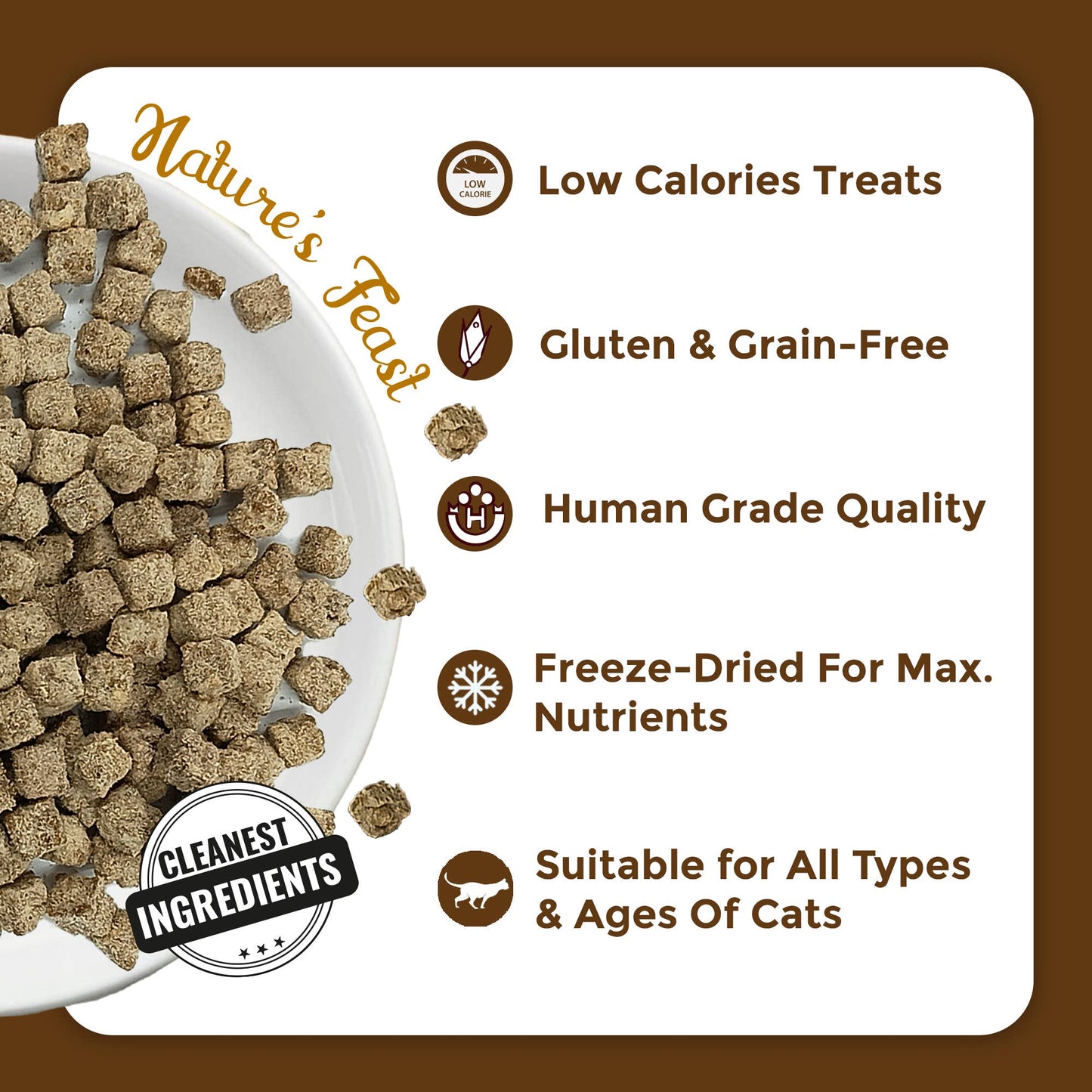 Pawfect Foods - Pawfect Nature's Feast Freeze-Dried Cat Treat- Lamb Meat - 50g